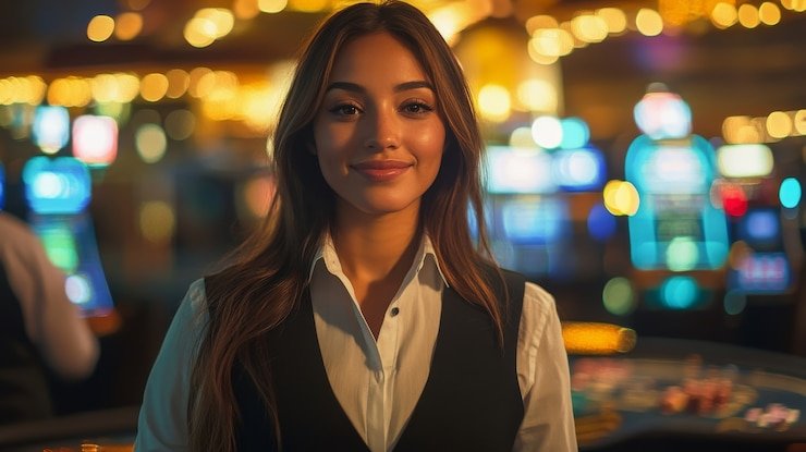 Suasana Live Casino yang meriah dengan dealer profesional menyambut pemain secara interaktif